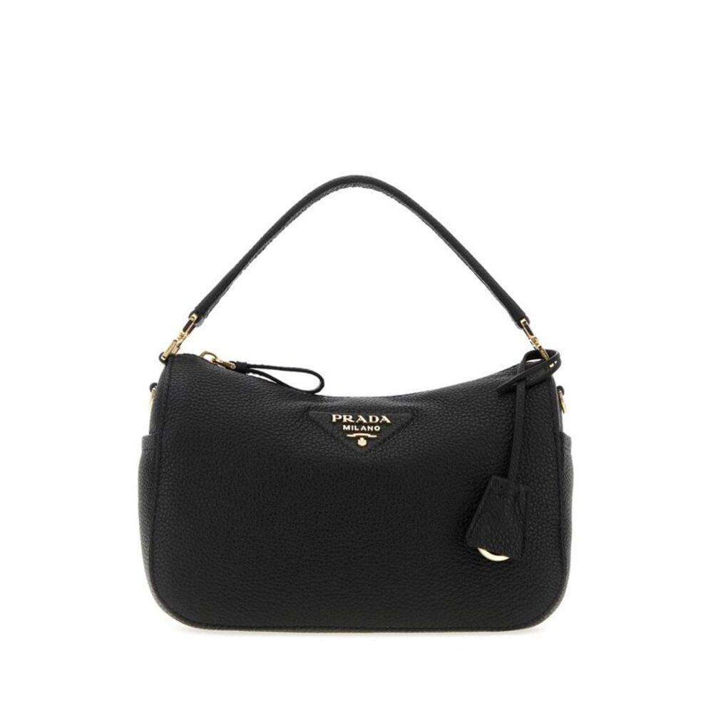 Prada Women Black Leather Small Handbag
